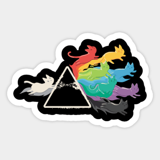 CAT RAINBOW PRISM Sticker